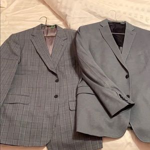 Joseph Abboud (blue plaid ) and Calvin Klein (Grey